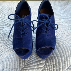 Blue Suede Platforms